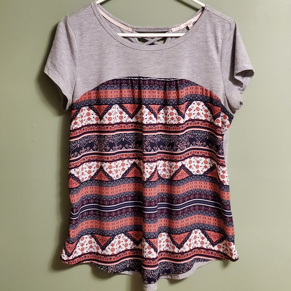 Maurices Retro Patterned Flowy Top
